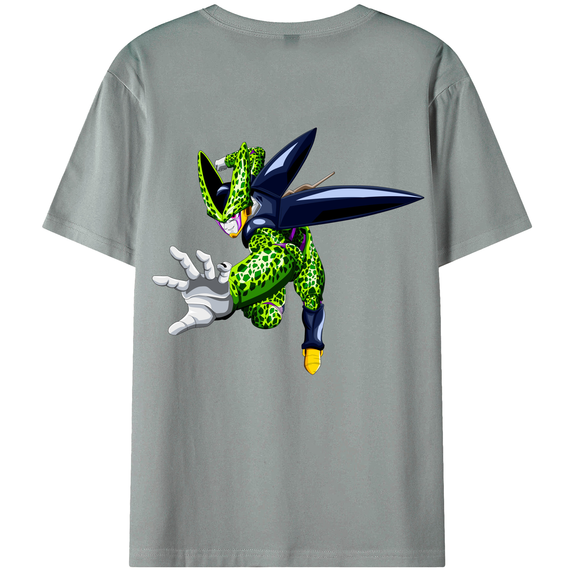 （画像用） ドラゴンボール セル DRAGON BALL Cell 綿100％ メンズ半袖Tシャツ（バックプリント） 通気性
